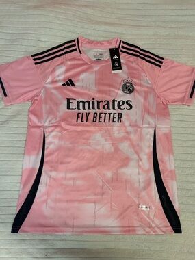 adidas Pink and Black Real Madrid Away Jersey